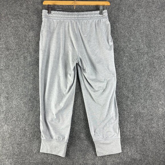 GAP Fit Pants Womens Small Brushed Tech Jersey Gray Stretch Pockets Tie Elastic - Picture 7 of 8